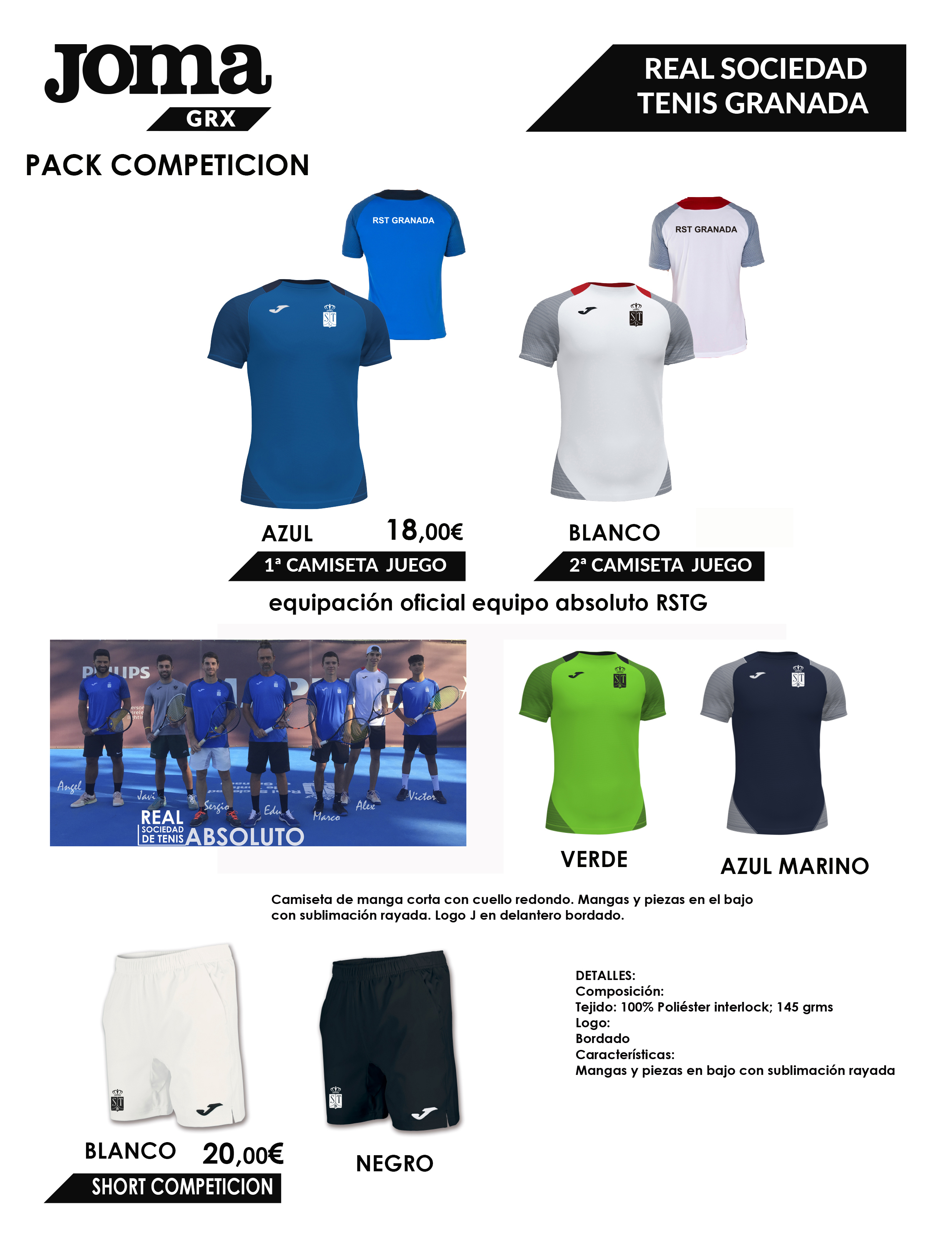 la Real Sociedad de Tenis de Granada ha firmado un convenio con la marca Joma. Unas tarjetas identificativas del acuerdo estarán a su disposición en recepción y les otorgará un descuento permanente del 15% en la tienda Joma ( Av Juan Pablo II, n°9, Granada). Estas tarjetas serán personales para los miembros de cada entidad familiar.